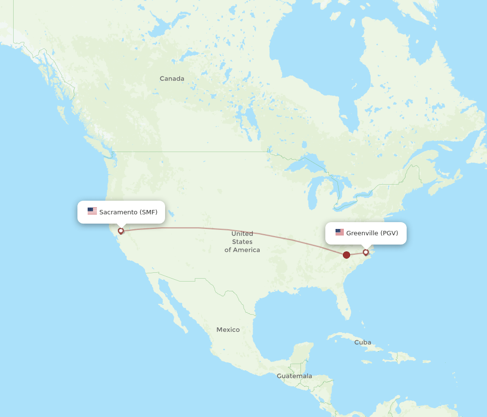 SMF-PGV flight routes