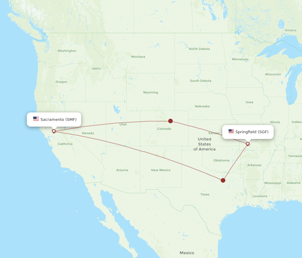 SMF-SGF flight routes