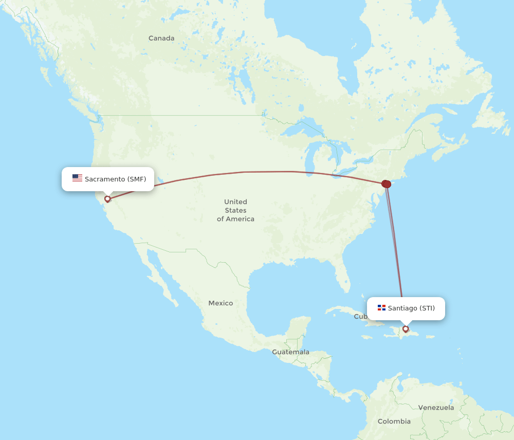 SMF-STI flight routes