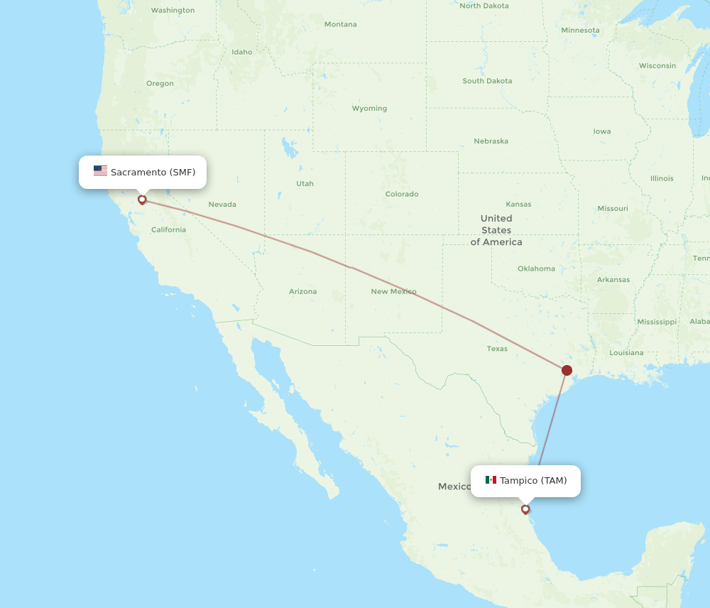 SMF-TAM flight routes