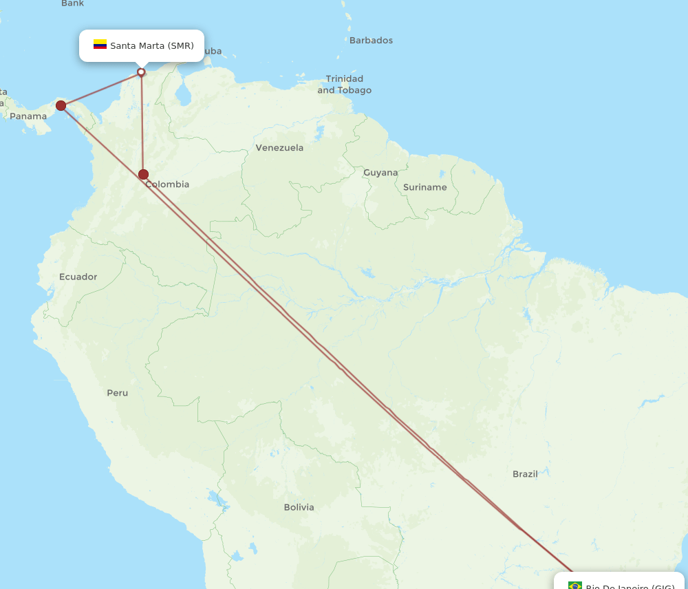 SMR-GIG flight routes