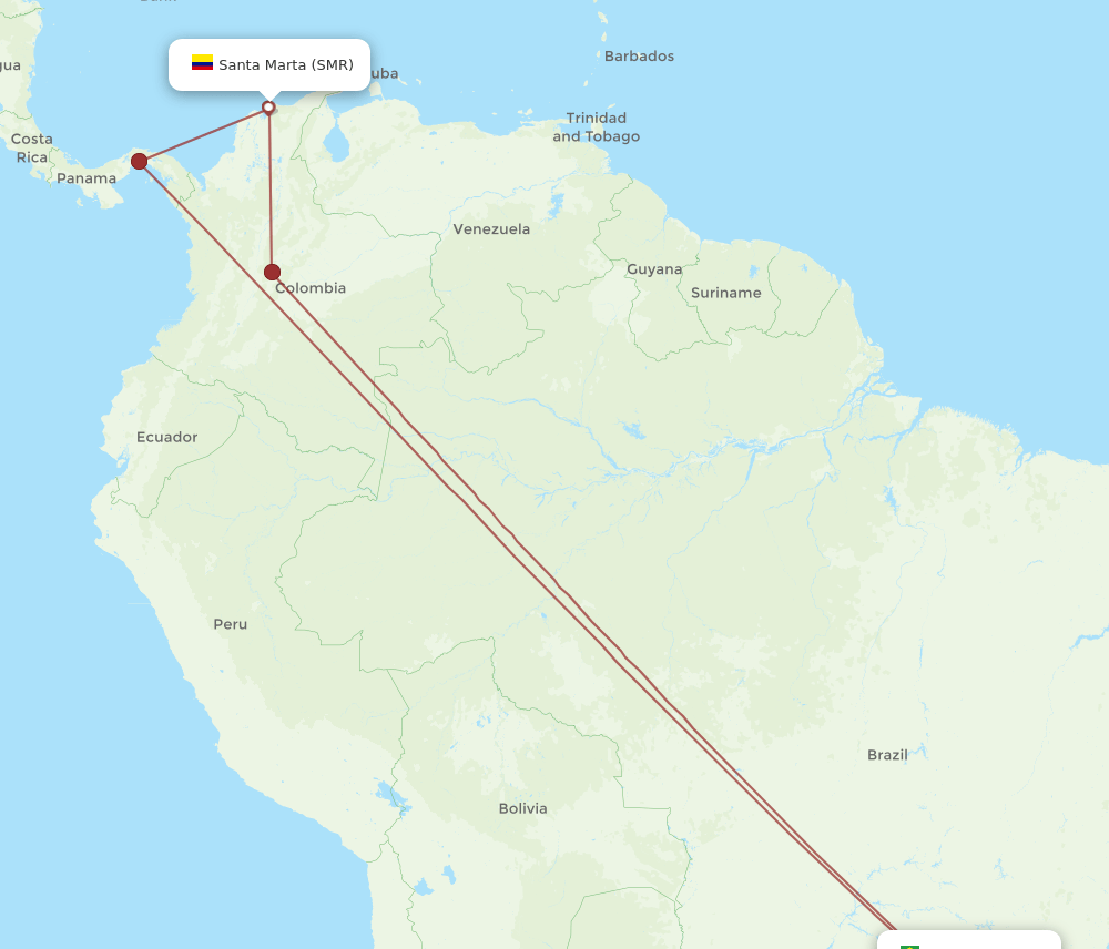 SMR-GRU flight routes