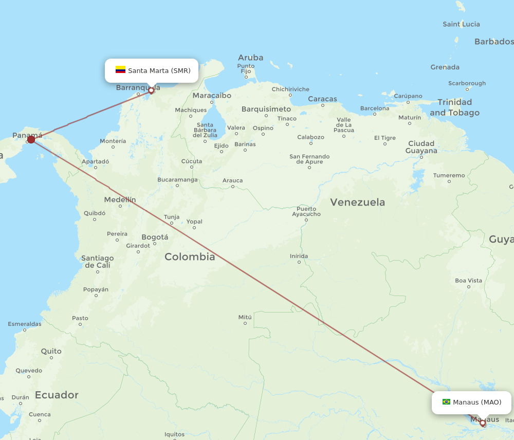 SMR-MAO flight routes