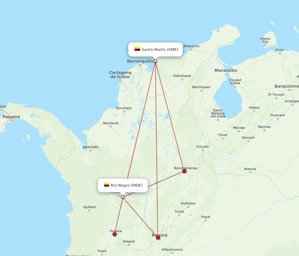 SMR-MDE flight routes