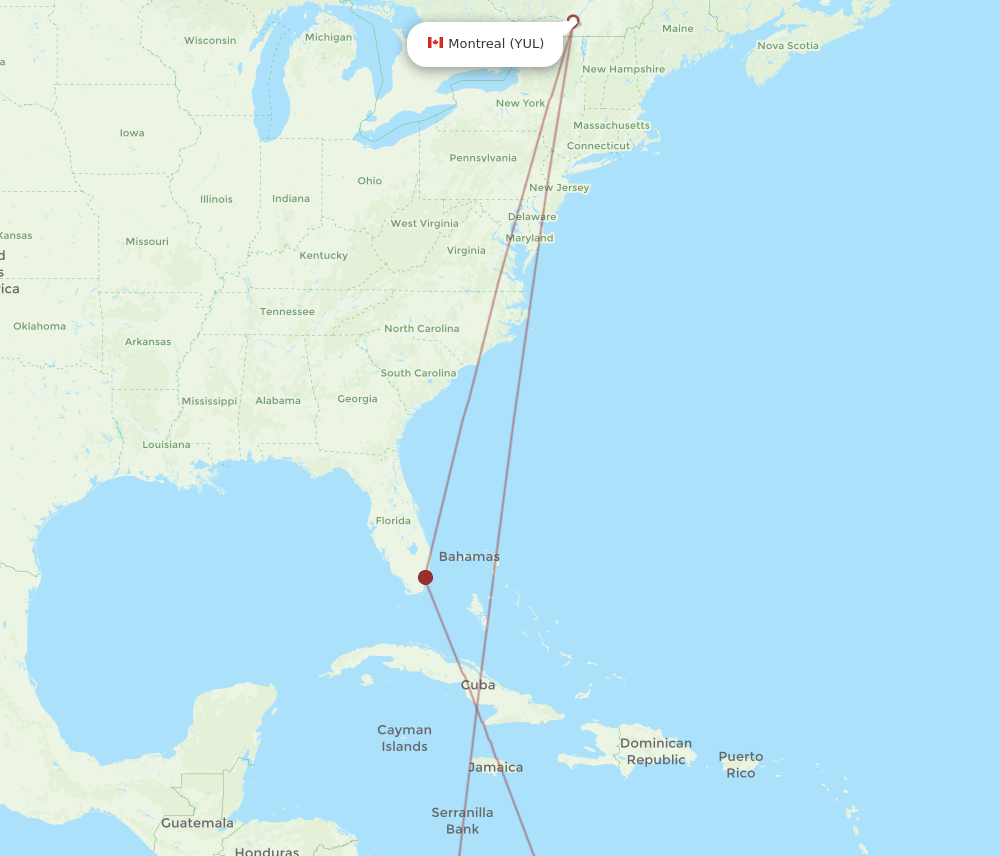 SMR to YUL flights and routes map
