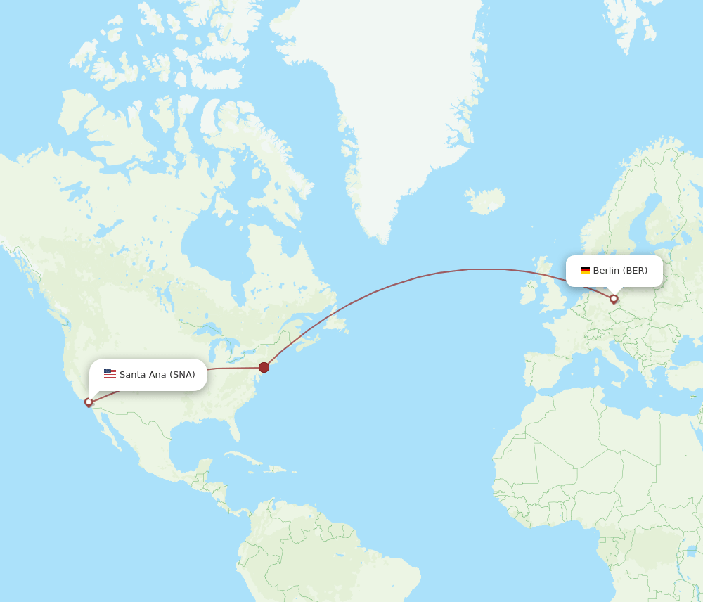 SNA-BER flight routes