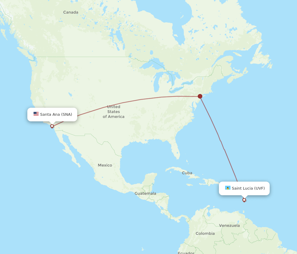 SNA-UVF flight routes