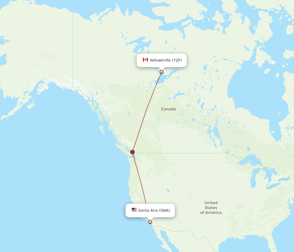 SNA-YZF flight routes