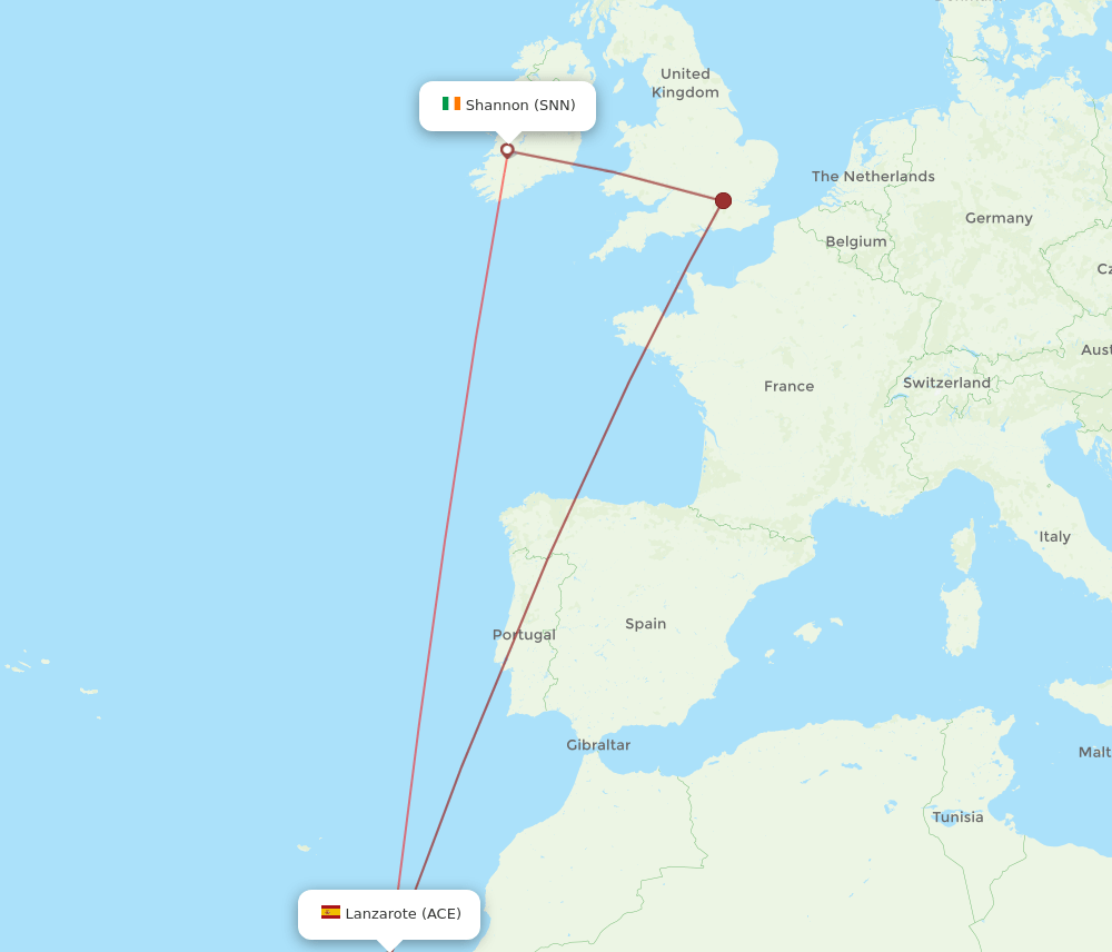 SNN-ACE flight routes