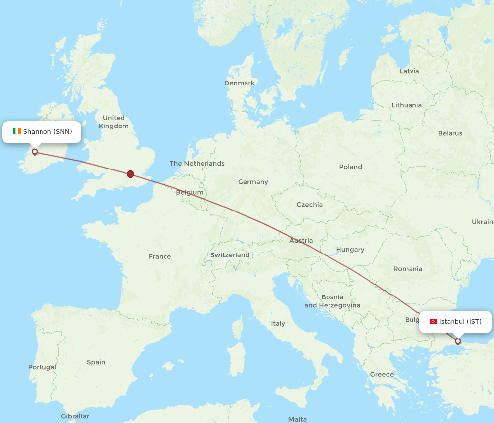 SNN-IST flight routes