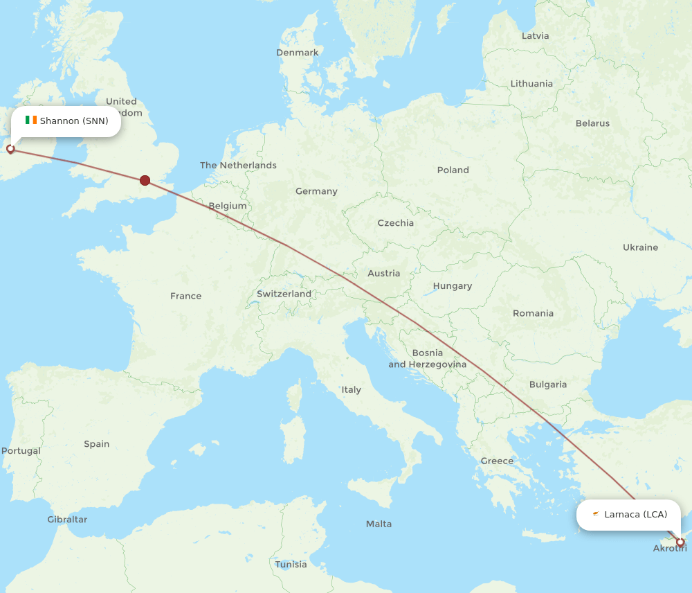SNN-LCA flight routes