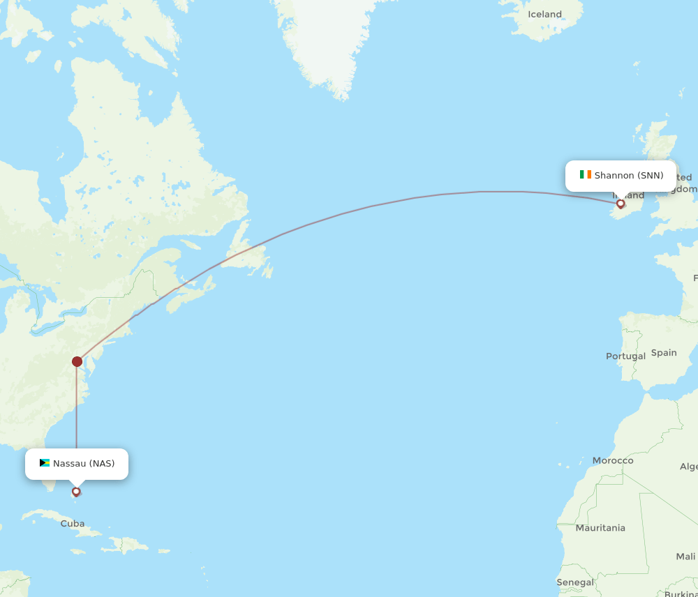 SNN-NAS flight routes