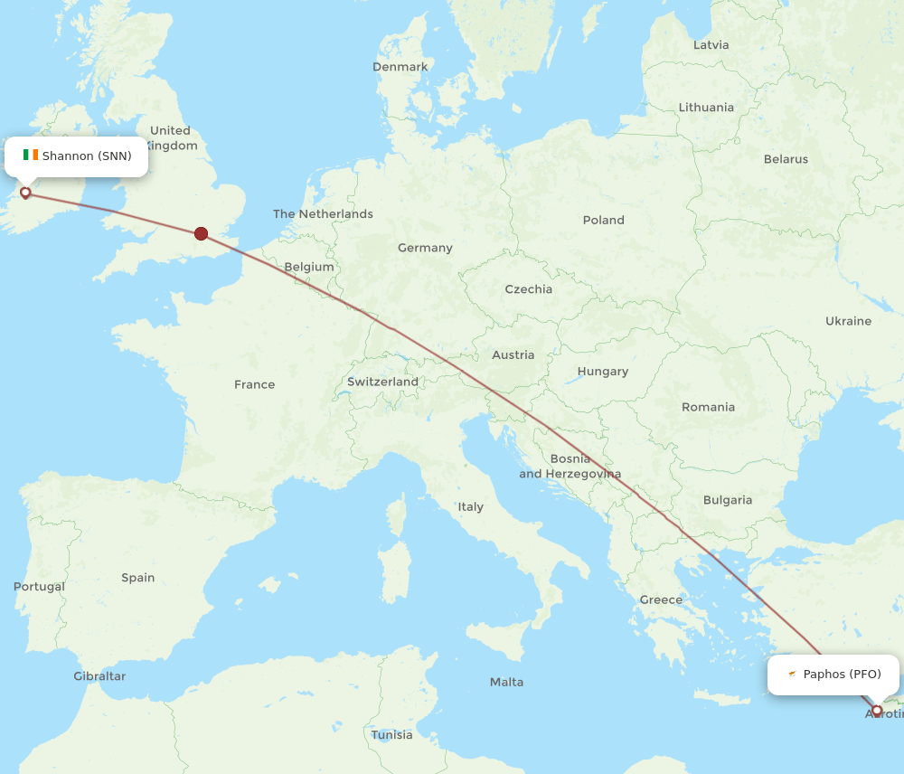 SNN-PFO flight routes