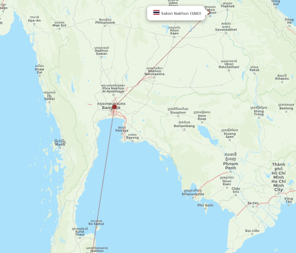 SNO-TST flight routes