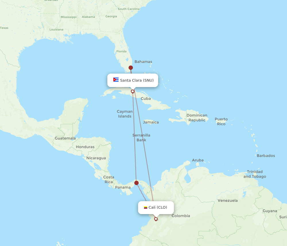 SNU-CLO flight routes