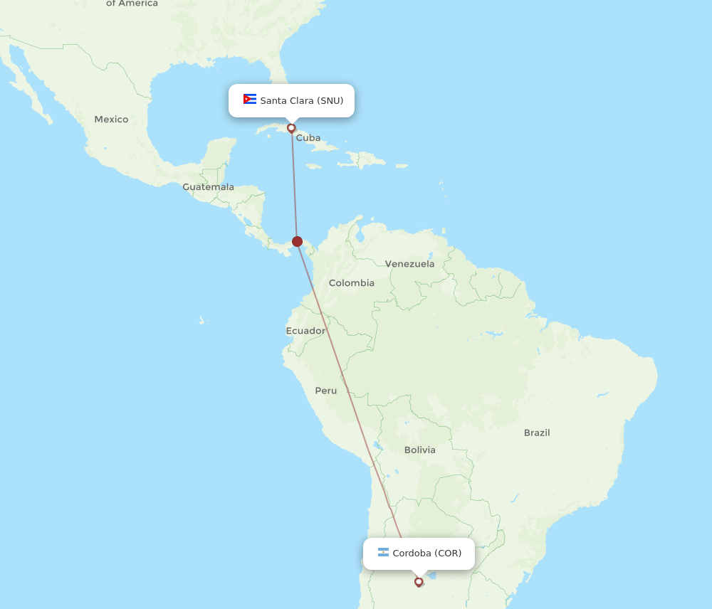 SNU-COR flight routes