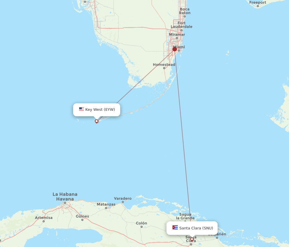 SNU-EYW flight routes
