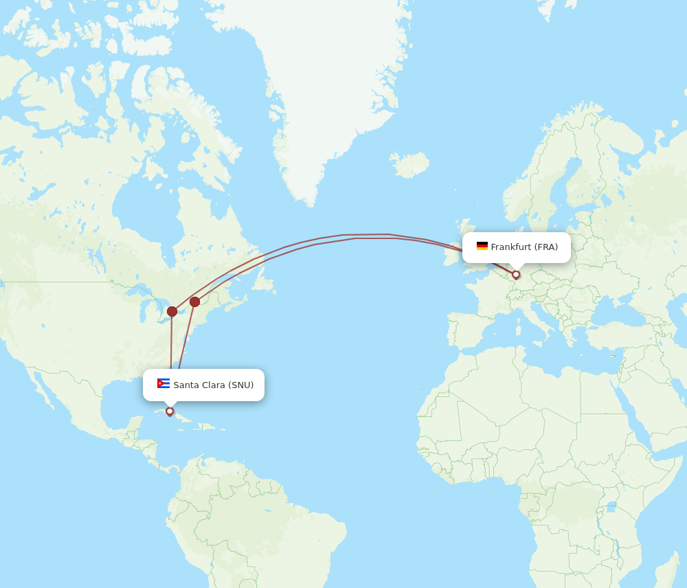 SNU-FRA flight routes