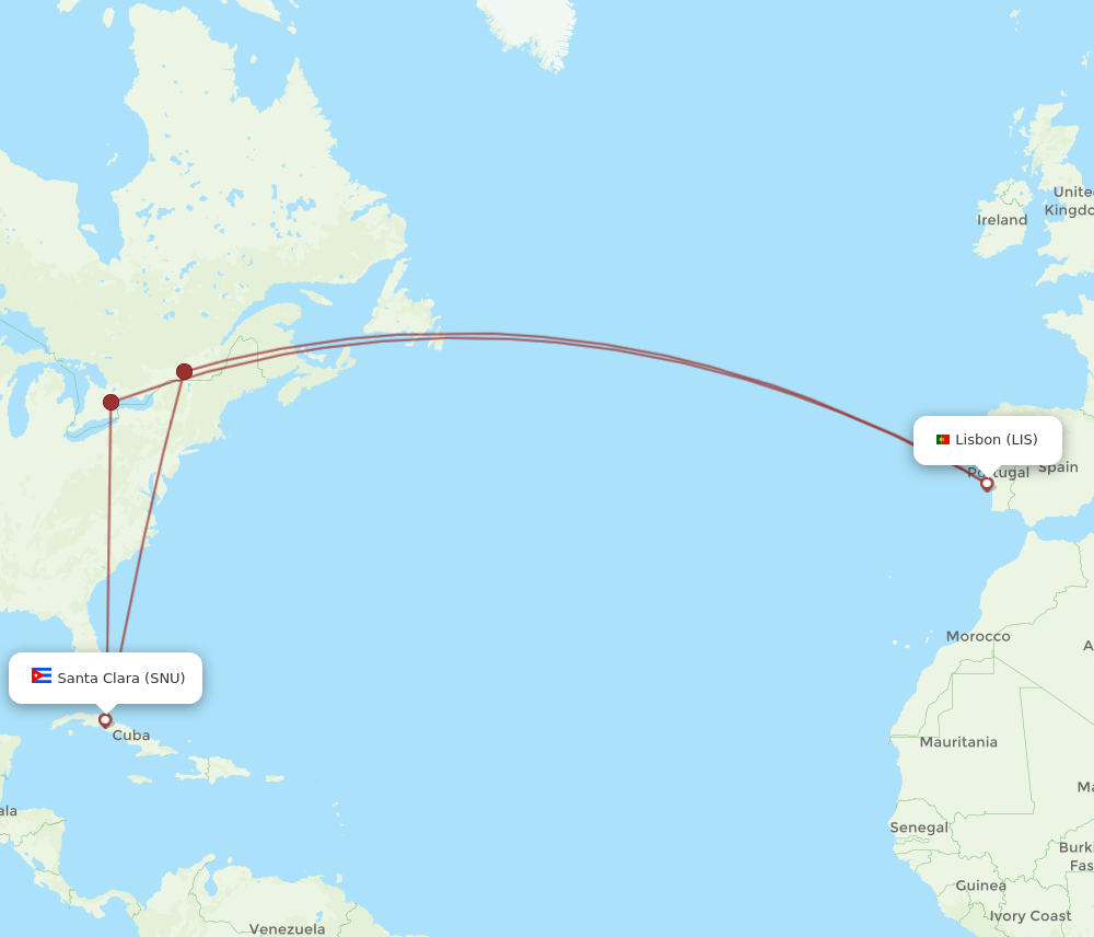 SNU-LIS flight routes