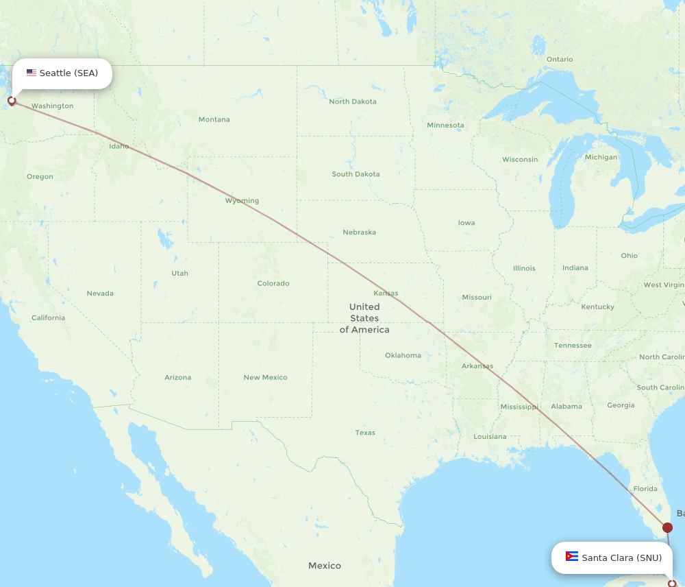 SNU-SEA flight routes