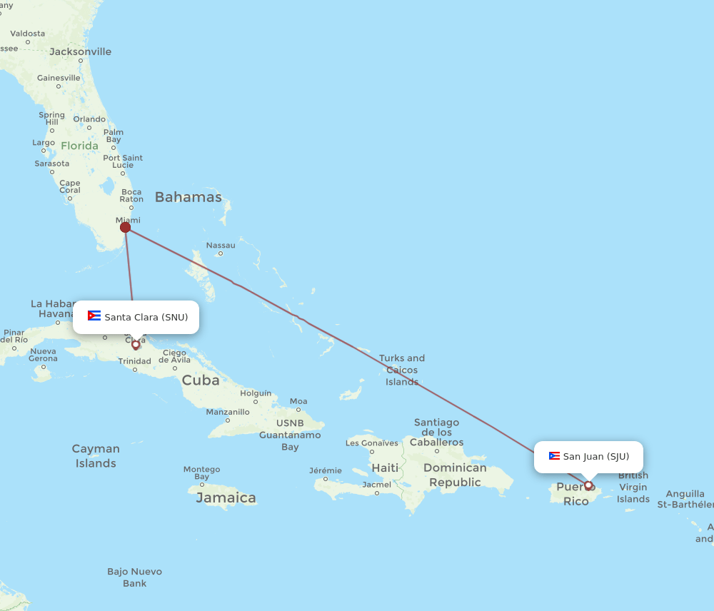 SNU-SJU flight routes