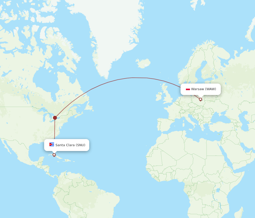 SNU-WAW flight routes