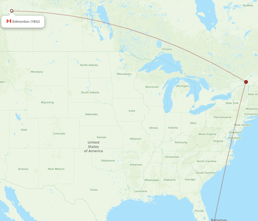 SNU-YEG flight routes