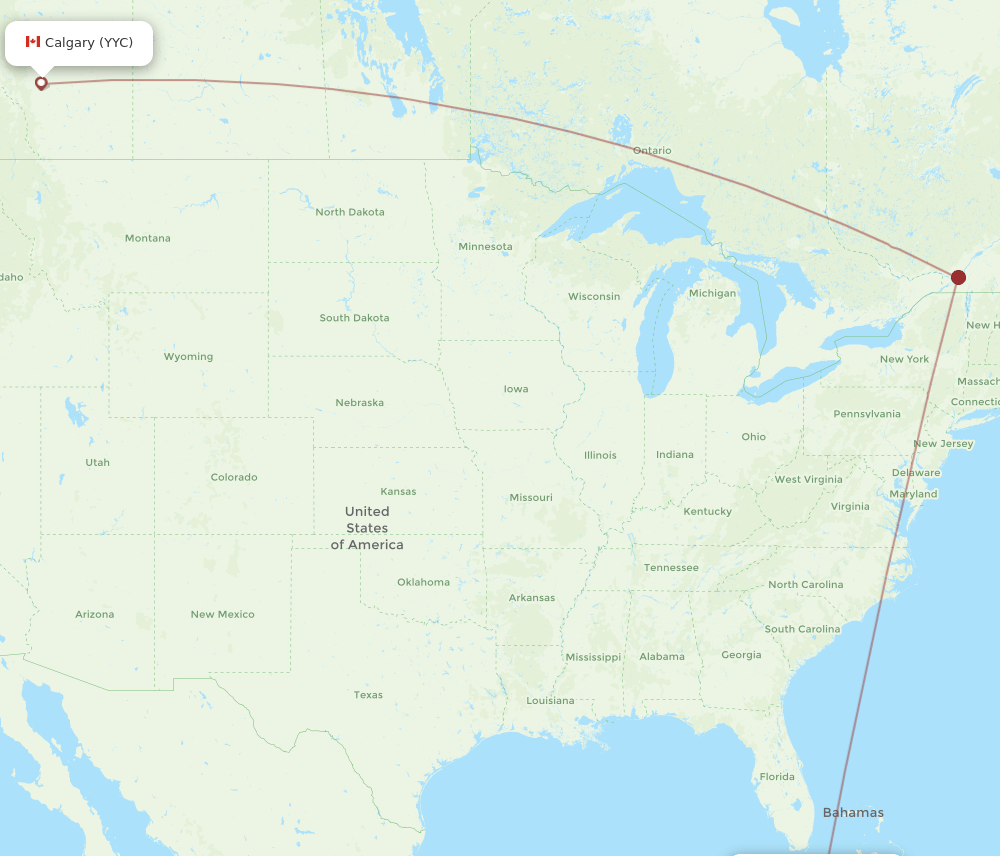 SNU-YYC flight routes