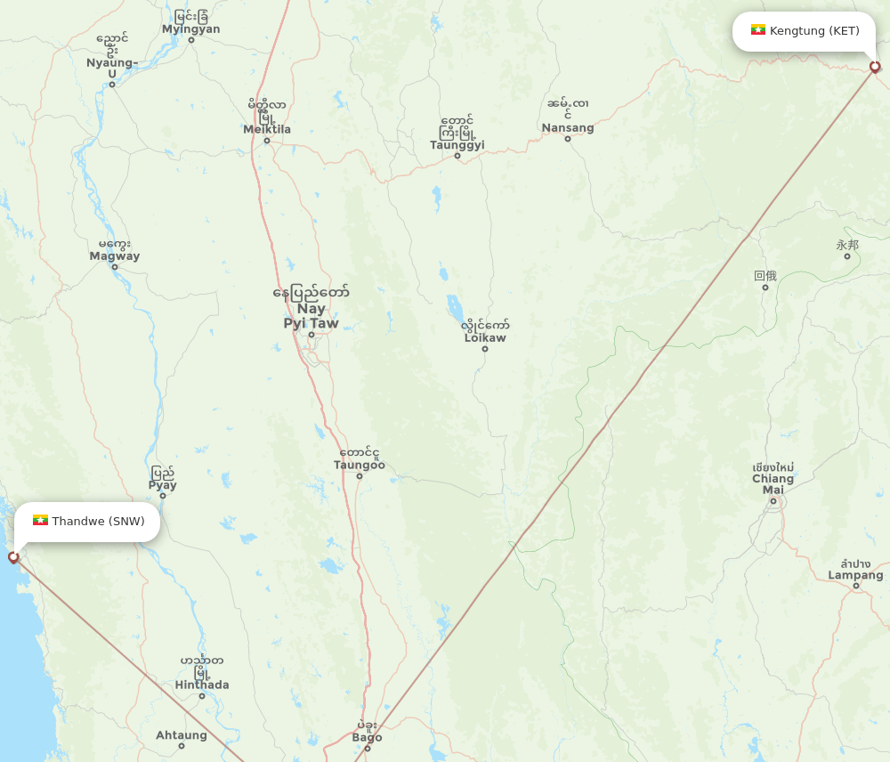 SNW-KET flight routes