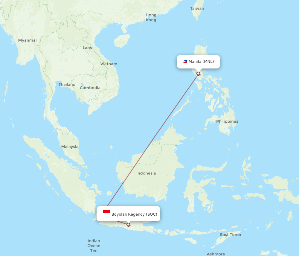 SOC-MNL flight routes