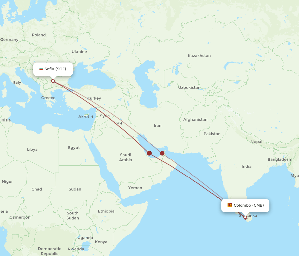 SOF-CMB flight routes