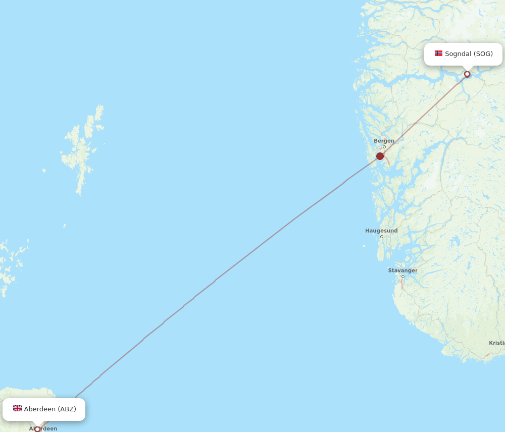SOG to ABZ flights and routes map