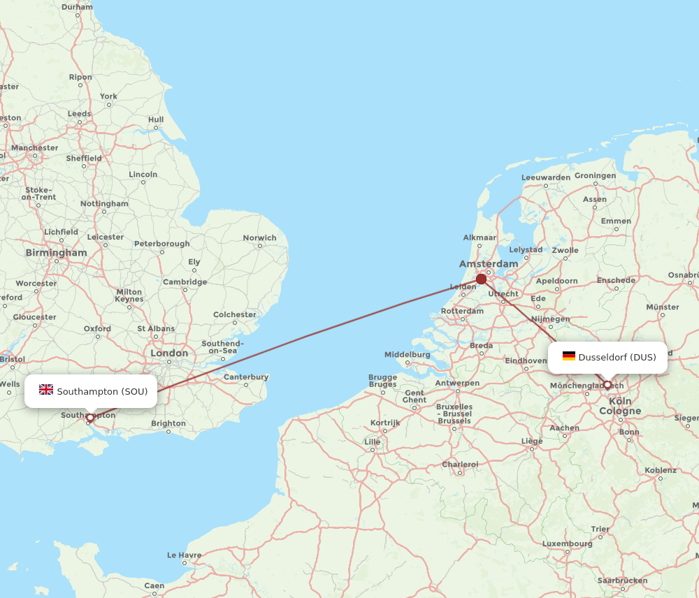 SOU-DUS flight routes