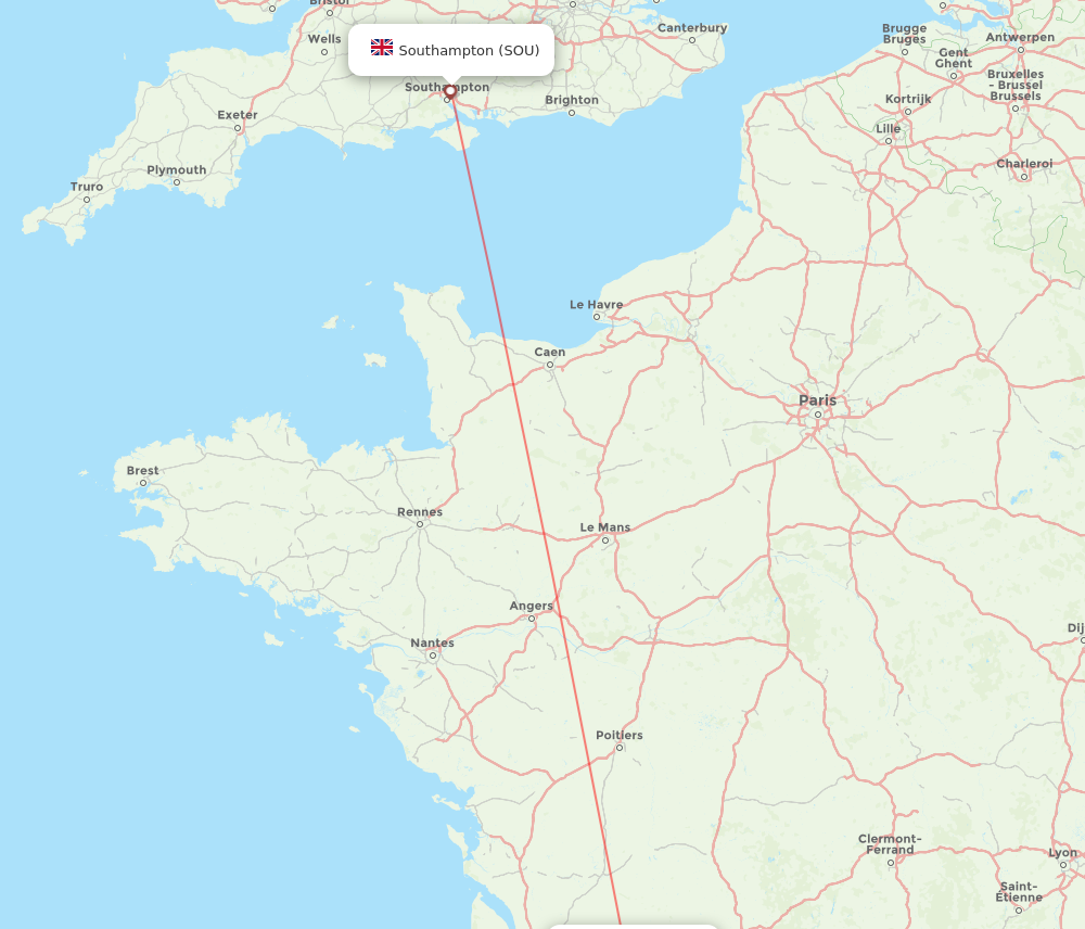 SOU to EGC flights and routes map