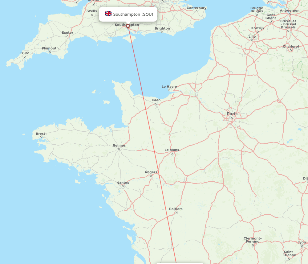 SOU to EGC flights and routes map