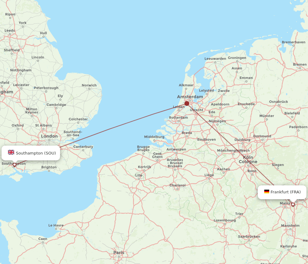 SOU-FRA flight routes