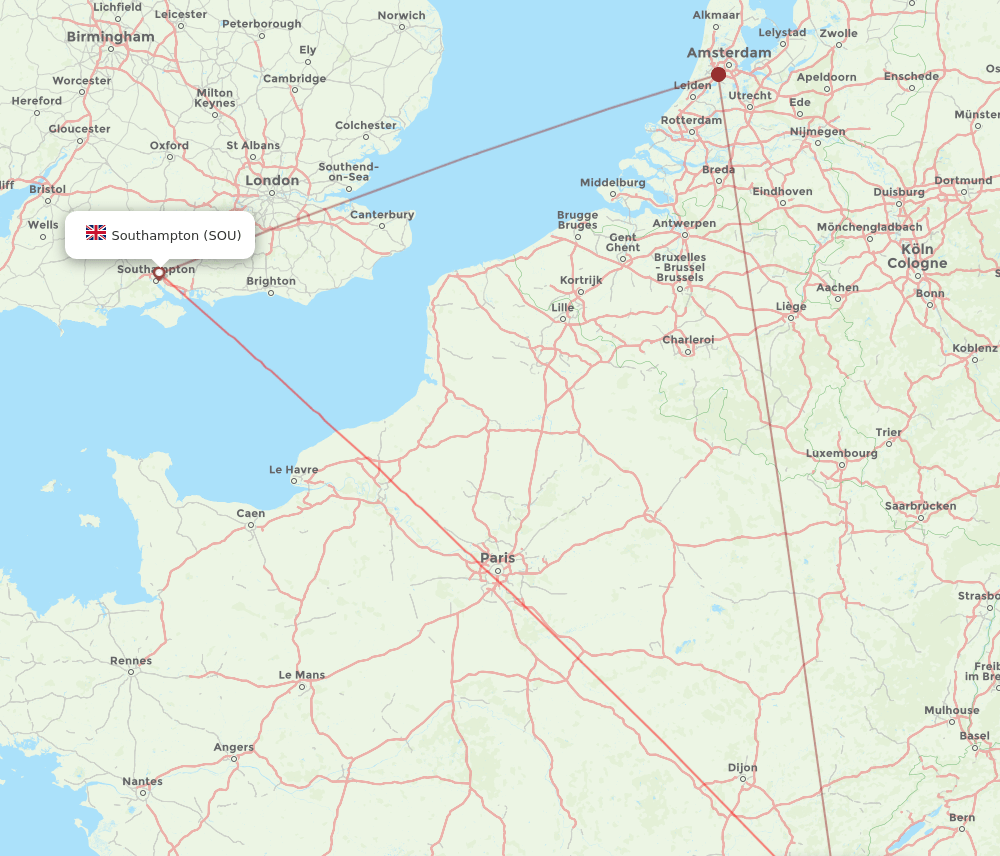 SOU-GVA flight routes