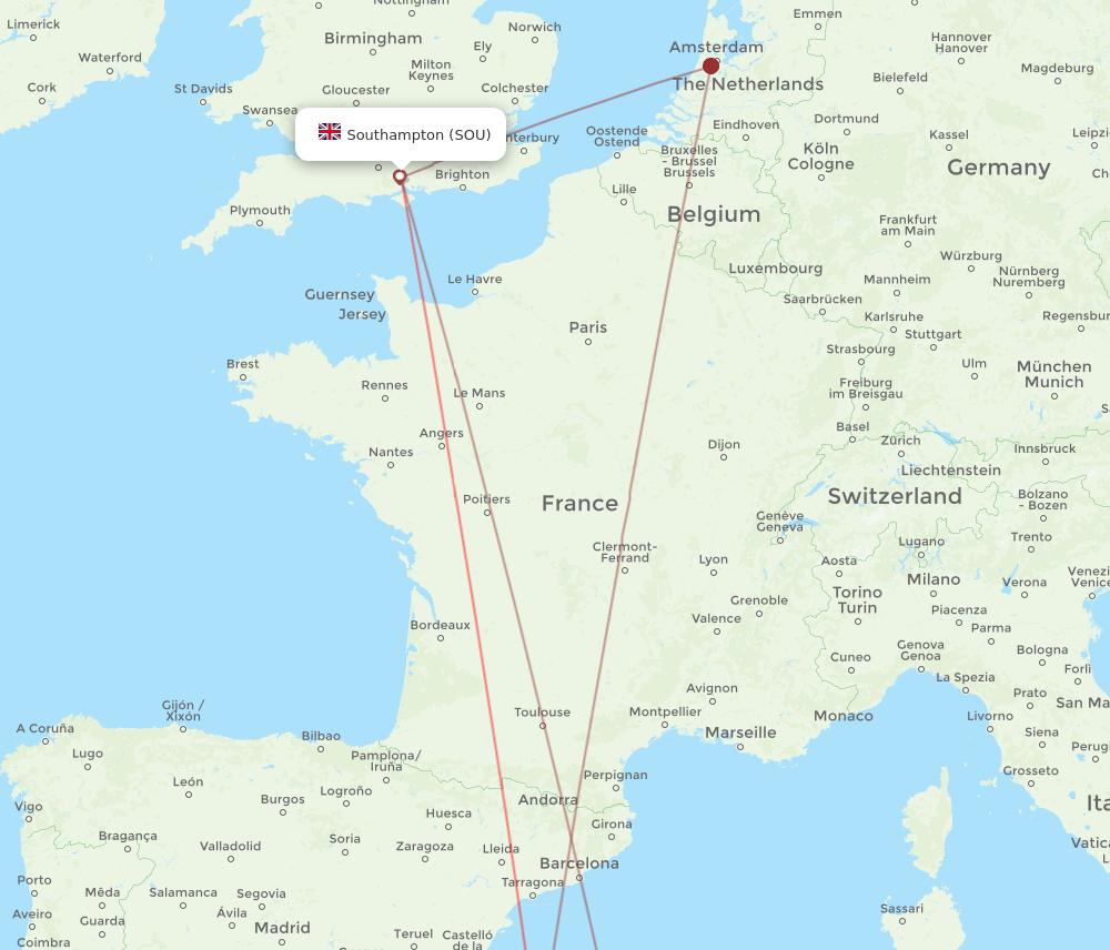 SOU-IBZ flight routes