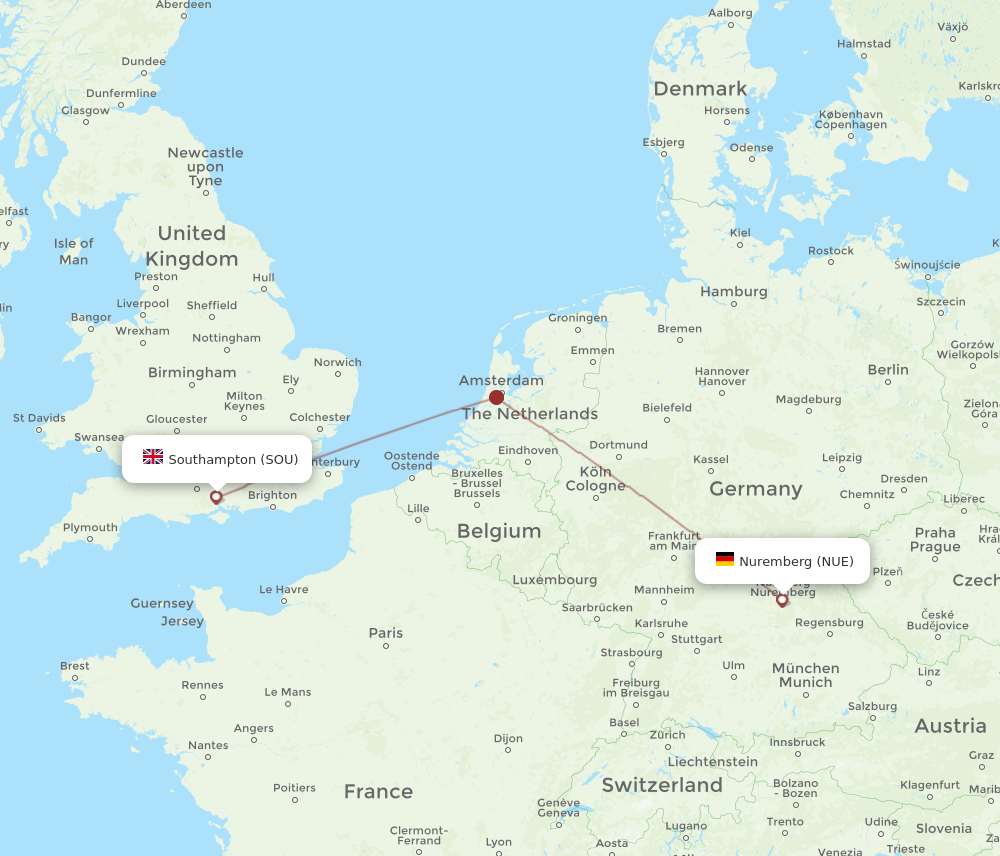 SOU-NUE flight routes