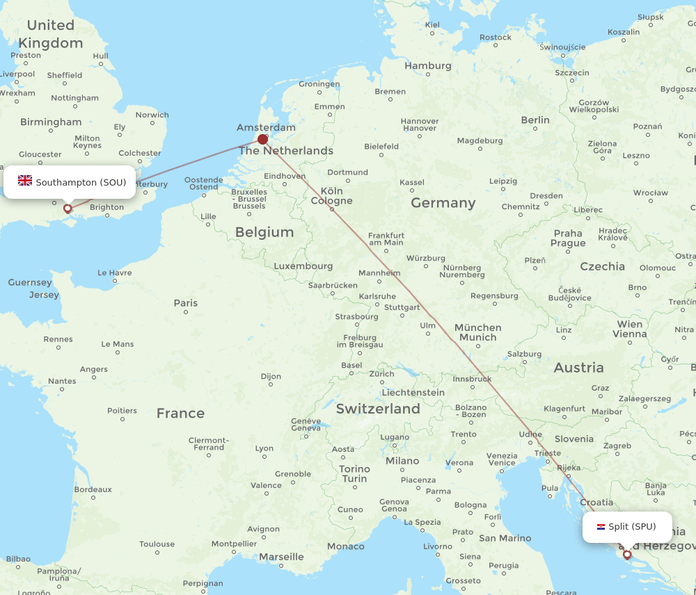 SOU-SPU flight routes
