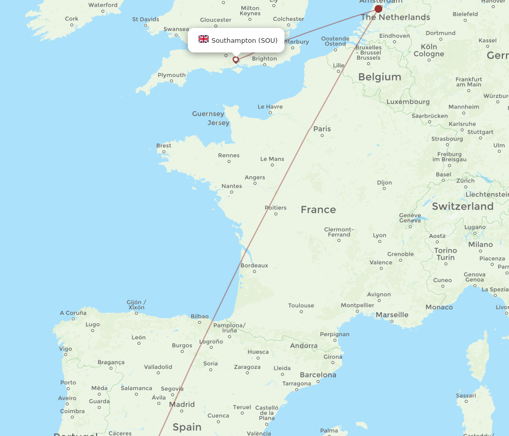 SOU-SVQ flight routes