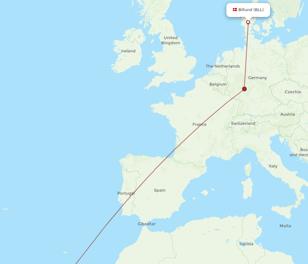 SPC-BLL flight routes