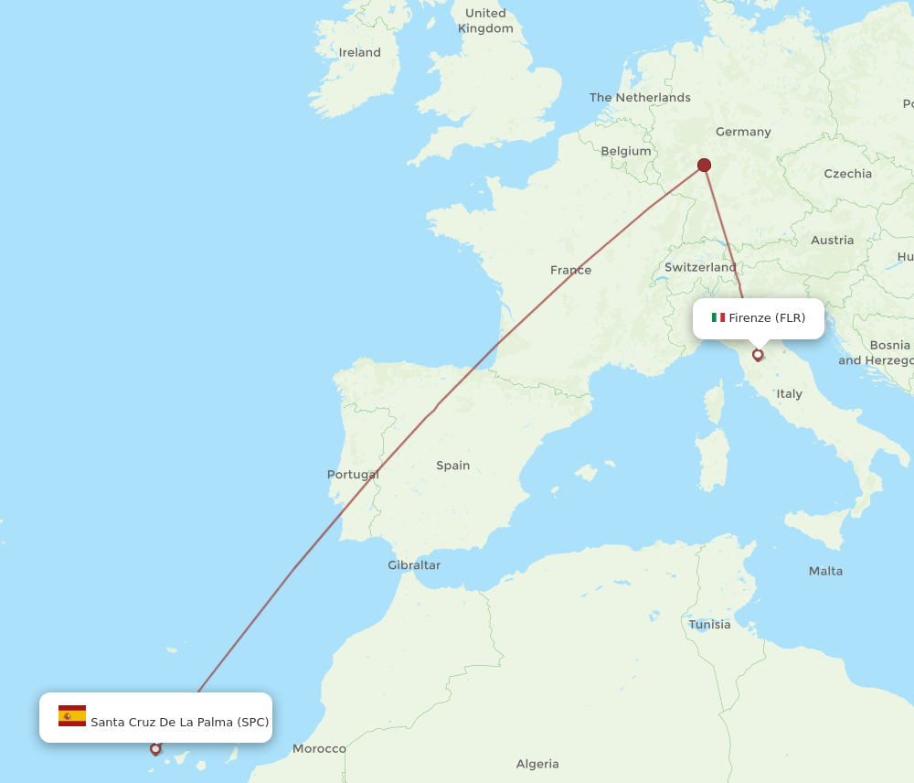 SPC-FLR flight routes