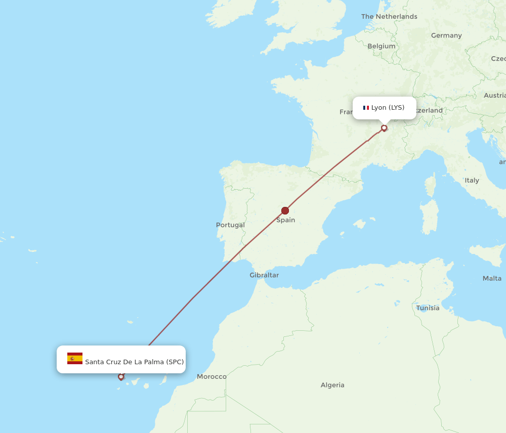 SPC-LYS flight routes