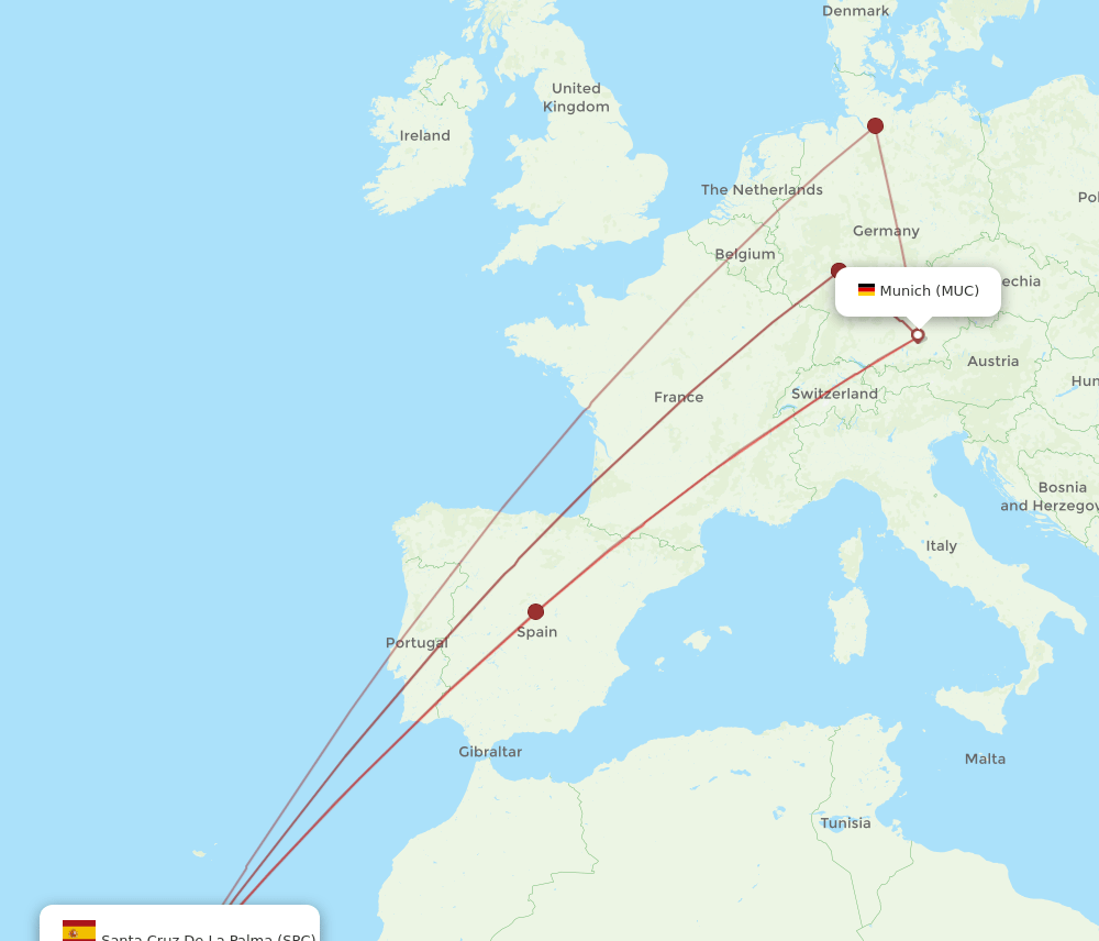 SPC-MUC flight routes