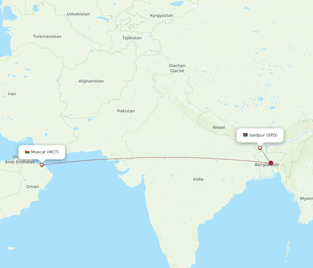 SPD-MCT flight routes