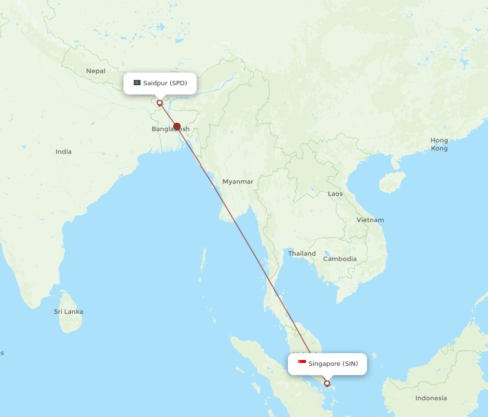 SPD-SIN flight routes