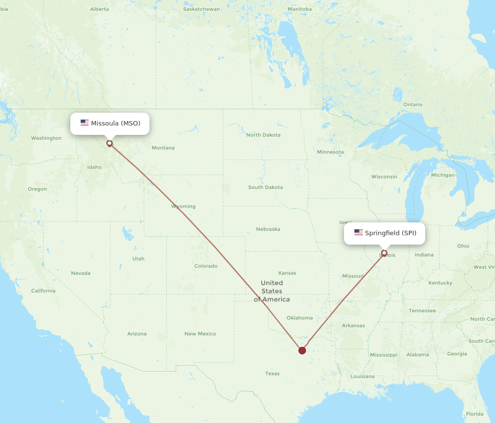 SPI-MSO flight routes