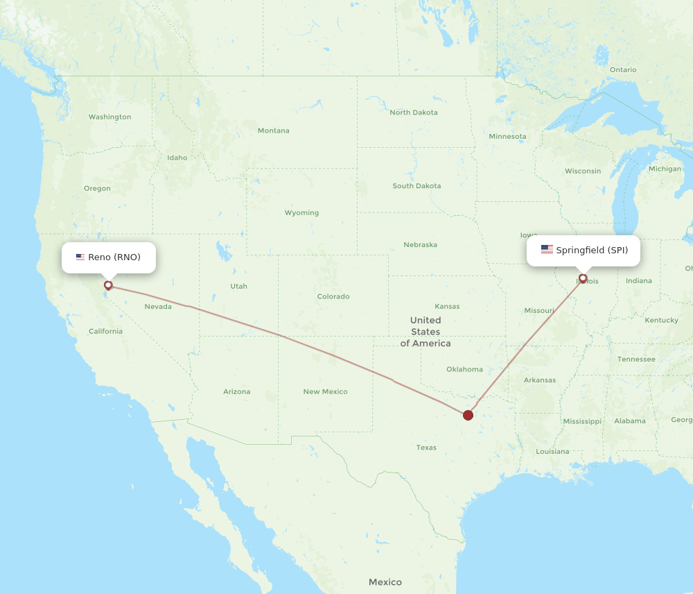 SPI-RNO flight routes
