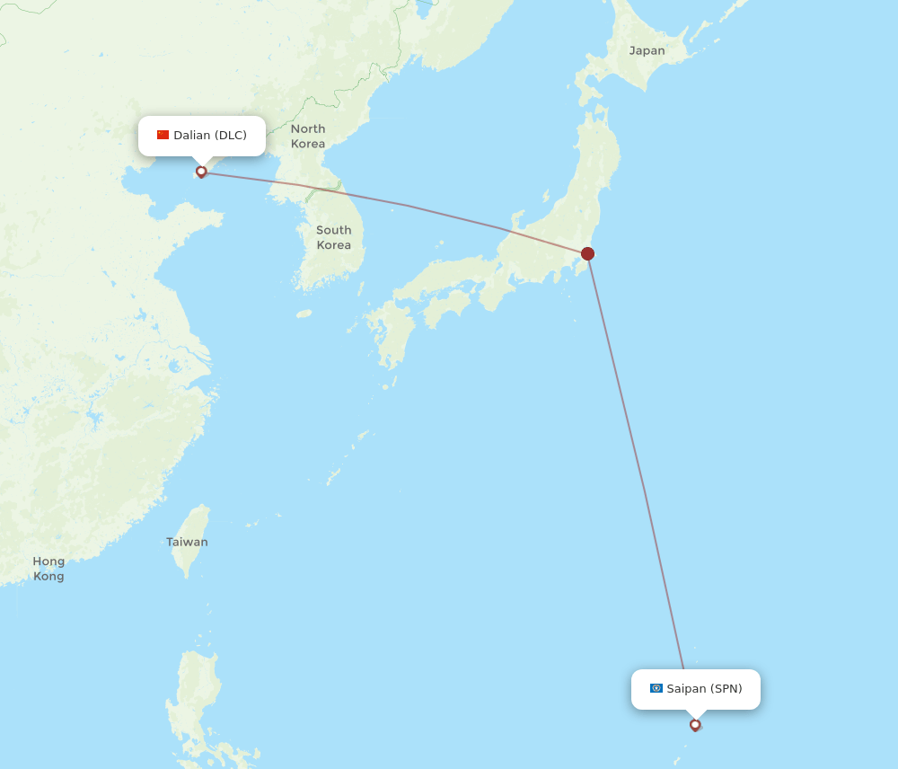 SPN-DLC flight routes